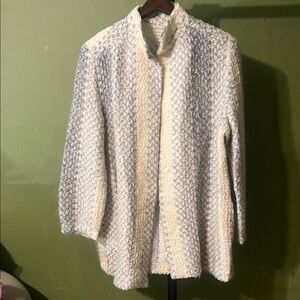 Vintage Women's Sweater in Cream and Gray